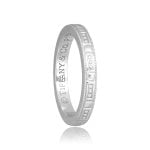 alternating pattern Tiffany Engraved Platinum Wedding Band 2.3mm 15928