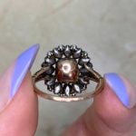 Back View Cushion-Cut Topaz Silver on 14k Yellow Gold, Circa 1810