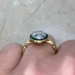 Edwardian Era Ring with Elongated Filigree Design Basket View f3 15936