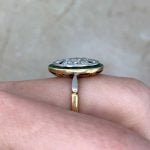 Side Finger View Filigree with Channel-Set Emeralds Canalou Ring f4 15936