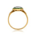 Edwardian era French ring features Diamond and Emerald Canalou Ring, Circa 1910 15936