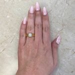 Diamond and Platinum on 18k Yellow Gold Hand Picture f1 15938