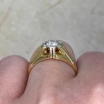 Platinum on 18k Yellow Gold Engagement Trio Ring Basket f3 15938