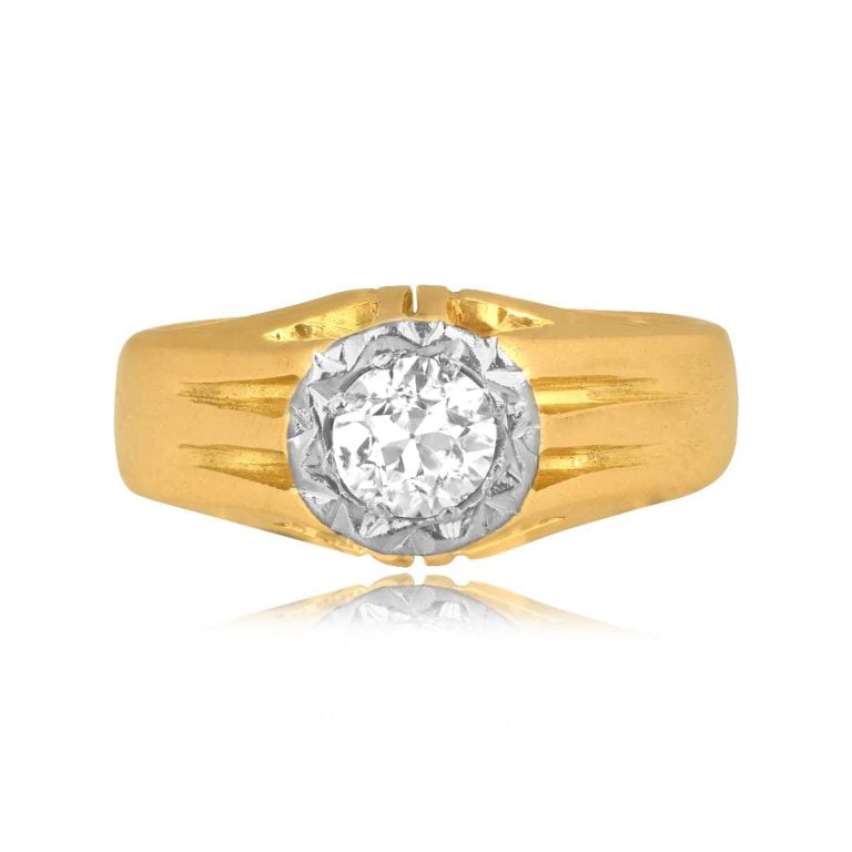 Edwardian Era Old European Cut Diamond Trio Ring, Circa 1910