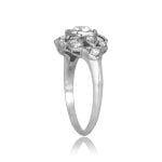 Art Deco geometric ring with Old European Diamond Poston Ring, Circa 1920 15939