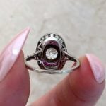 Art Deco Era Engagement Ring Back Dunbar Ring f6 15940