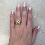 Victorian era band crafted in 18k yellow gold circa 1890's f1 15941