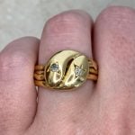 unique victorian gold band featuring double snake design f2 15941
