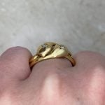 18k yellow gold band with triple-wire shank design circa 1880's f3 15941