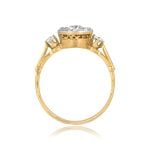 Edwardian Diamond ring with Halo and diamonds on shoulder Pamplico Ring, Circa 1905 15942