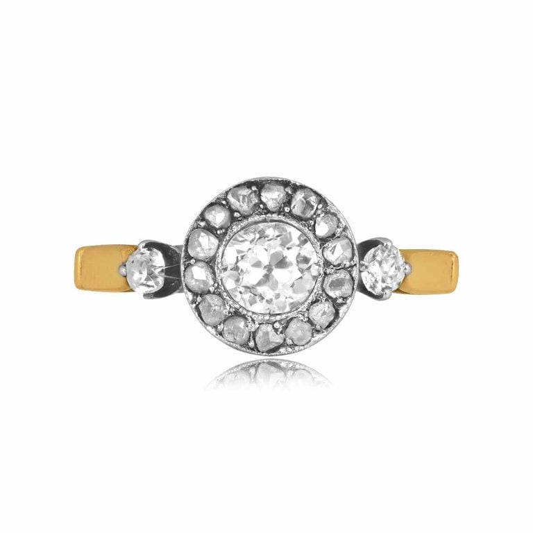 Edwardian Diamond Halo Pamplico Ring, Circa 1905