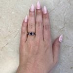 English three-stone Victorian Era ring Brittons Ring Hand Picture f115943