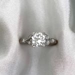 Beautiful Vintage Diamond Engagement Ring J color VS2 Clarity Circa 1950 f5 15945