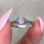 Diamond on Platinum Engagement Ring Back Currie Ring f6 15945