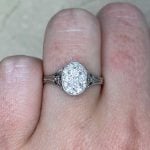0.36 carat TDW of Diamond Cluster Set in Shared Prongs Finger Picture f2 15947