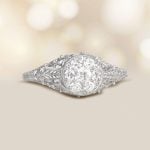 Old European Cut Diamond Cluster Okatie Ring 15948 artistic photo