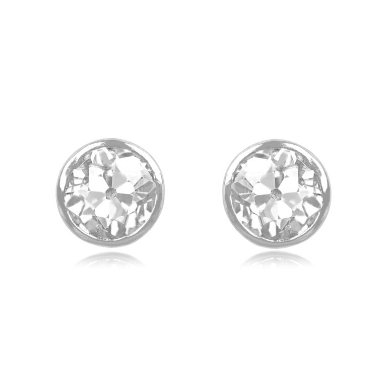 Bezel Set Diamond Stud Myra Earrings