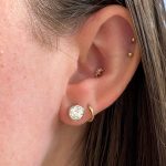 Bezel Set Diamond Stud Myra Earrings