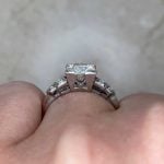 Diamond Center with Diamonds on Shoulders Basket View f3 15968