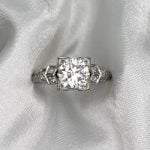 Antique 0.90 carat Old European Cut Diamond White Backdrop f5 15968