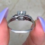 Back View of Diamond on Platinum Engagement Byron Ring f6 15968