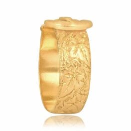 antique English Victorian Gold Engraved Buckle Ring 16406 TSV