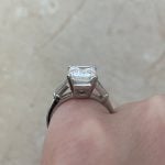 Prong-Set Diamond with Tapered Baguettes Basket View f3 EURA206