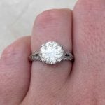 2.00ct Old European cut diamond with K color and VS2 clarity f2 EURA207