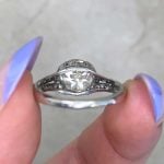 Back View of Platinum Ring with Split Shoulder Design f6 EURA207