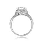 Art Deco 2.00 carat center Diamond with split shoulder Villamont Ring, Circa 1920 EURA207