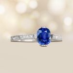 1.34ct Kashmir Sapphire Platinum Kingstree Ring HEER134 artistic photo