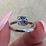 2.30 carat cushion cut split-shank shoulder Back 18k White Gold HER4265