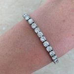 Harry Winston Tennis Bracelet handcrafted in platinum
