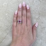 Vintage 1.45 carat Burma Red Ruby Mohnton Ring Hand Picture f1 SBCS575