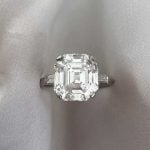 Pennsburg Ring with Additional baguette shaped diamonds on each shoulder