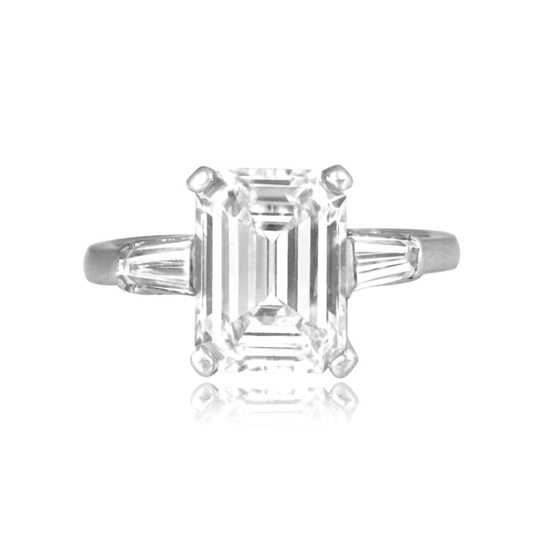 Van Cleef & Arpels GIA 2.46ct Emerald Cut Diamond Ring