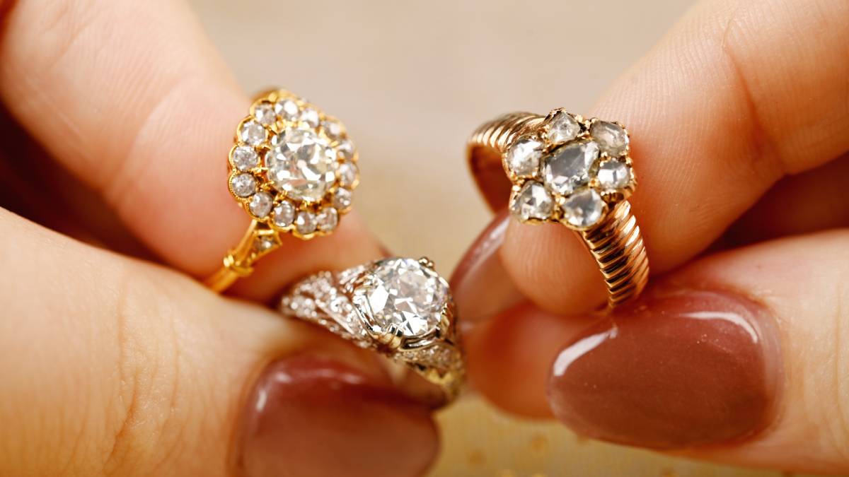 White Gold and Rose Gold and Yellow Gold Rings