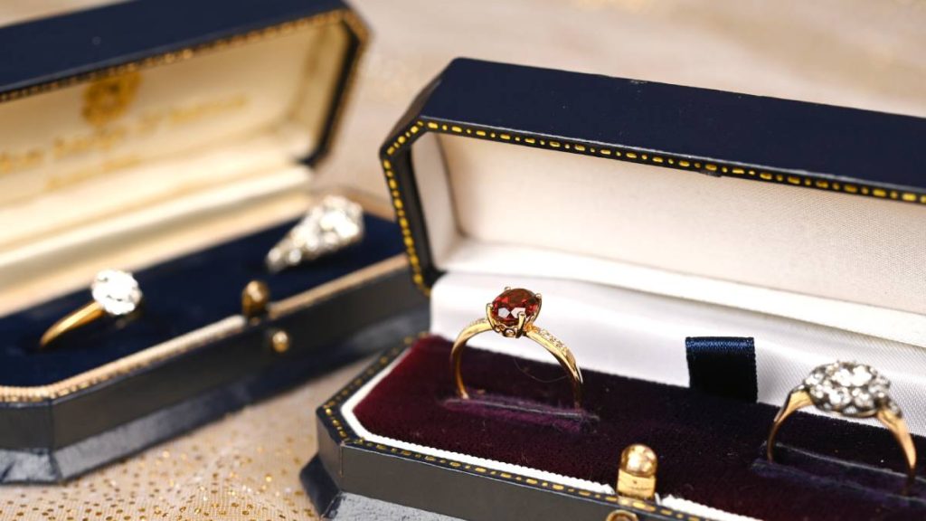 Yellow Gold Rings in Boxes at EDJ