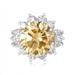 5.42 carat gia certified center colored diamond with diamond cluster Woodstown Ring SBD5610