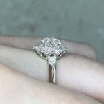 Side Finger View Prong-Set Old European diamond Hulett Ring f4 15570