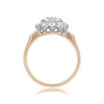 Old European center Diamond and diamond cluster Cluster Hulett Ring 15570