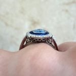 Gemstone ring with Convertible Ring-to-pendant mounting Basket View f3 15599