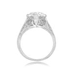Art Deco GIA certified 3.08ct center Diamond Wanette Ring, Circa 1925 15689vb