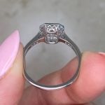 Back View of Emerald-Cut Diamond Engagement Ring f6 15955