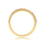 Yellow Gold Half Eternity style band with Ruby Gardiner Band 2.5mm 15973
