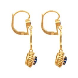 Edwardian era earring featuring Diamond and Sapphire Fairlie Earrings, Circa 1910 15975
