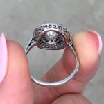 Diamond on Platinum Engagement Ring Back View Circa 1910 f6 15976