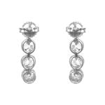 Old European Diamond bezel set hanging earrings Platinum Mallard Earrings 15980