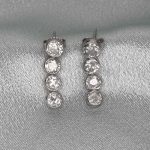 Old European Diamond Platinum Mallard Earrings
