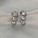 Triple Diamond Hanging Horace Earrings